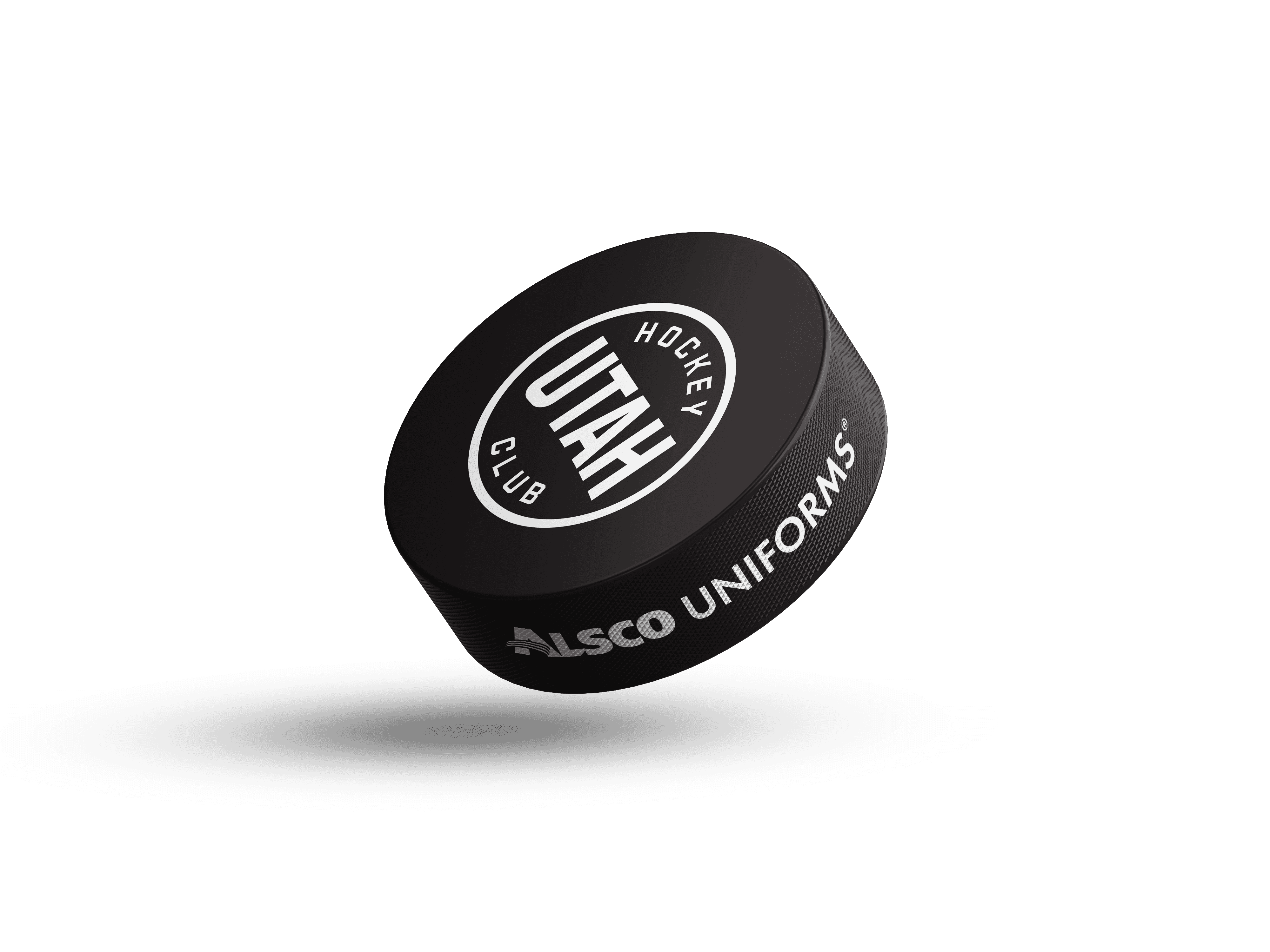 branded hockey puck